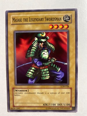 Yu♡ YU-GI-OH! MASAKI THE LEGENDARY SWORDSMAN LOB-038 (1996) NM CARD | eBay