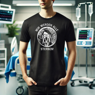 Schrei Wir werden alle sterben Impfung Angst Corona Plandemie RKI Files T-Shirt