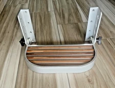 12" Grady White Garelick Aluminum Adjustable Foot Rest Teak Traction #10-539