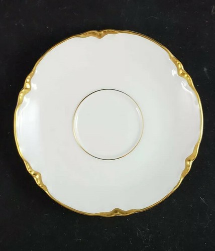 Lorenz Hutschenreuther Porcelain Blenheim Cup & Saucer White Gold Germany #970 - Picture 10 of 12