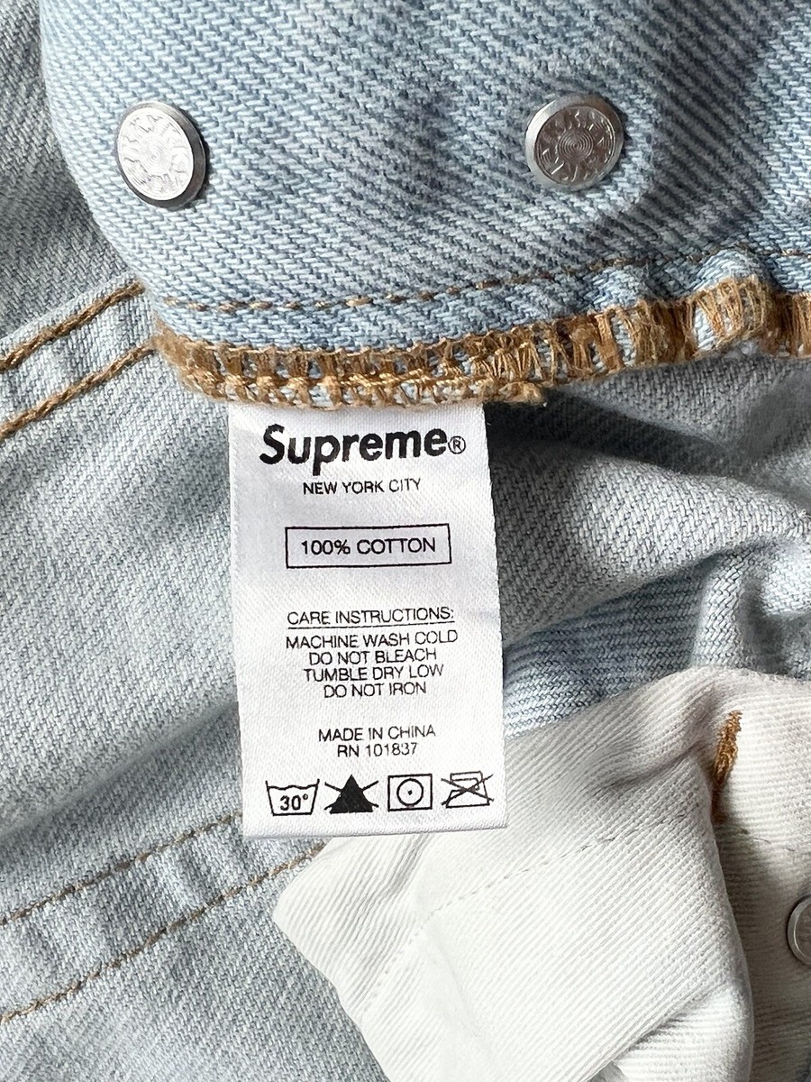 SUPREME⭐️Star logo embroidery patch light wash baggy SUPREME⭐️Star logo embroidery patch light wash baggy