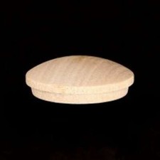 100 Pcs - 1" Maple Wood Mushroom Head Furniture Buttons Hard Wooden Plugs