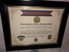 ARMÉE R.O.T.C. / CERTIFICAT DE REMISE COMMÉMORATIVE LISTE DU DOYEN