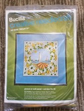 Bucilla Creative Needlecraft Crewel Kit REGATTA Sailboats Daisies Stamped
