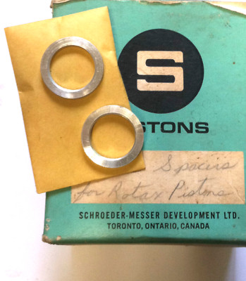2Pk Ski Doo Rotax Piston Spacer New Old Stock Schroeder Brand Vintage