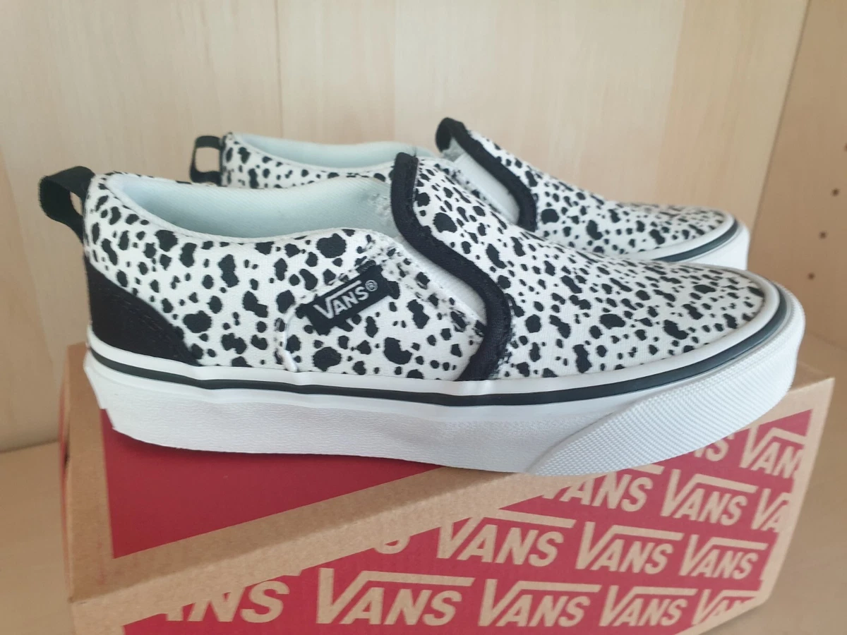 Vans kids white shop slip on