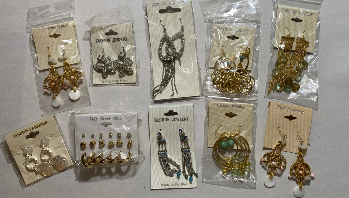 Wholesale Lot of 10 Pairs Fashion Earrings US Seller You Get What s In The Pics