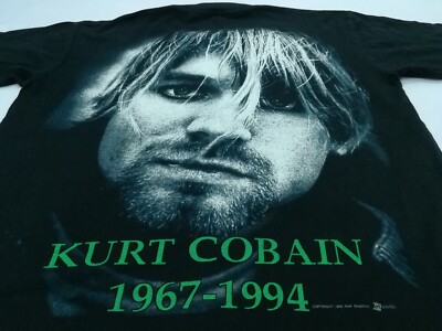 Vintage Late 1990s Rare Nirvana Kurt Cobain Face T Shirt M L