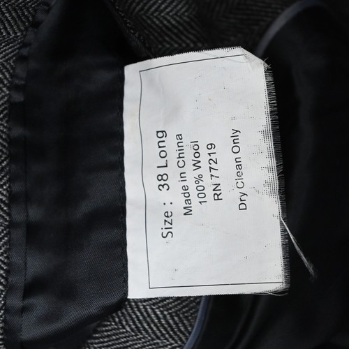 Joseph & Feiss 38L Gray Herringbone Luxury Wool Tweed Blazer Jacket Sport Coat - Picture 5 of 12