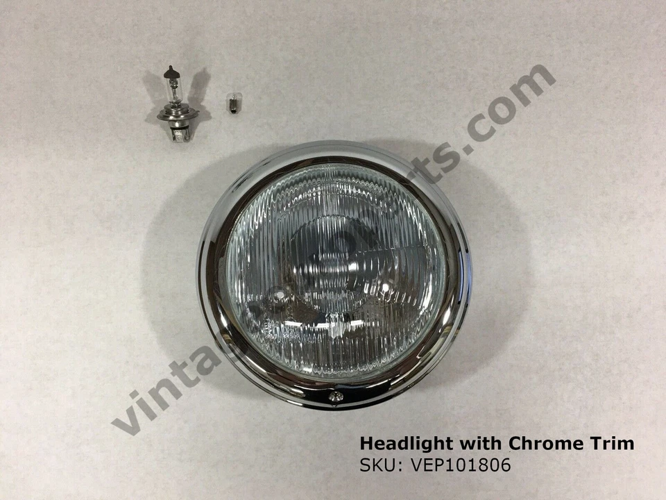 Faro con moldura cromada para pontón Mercedes 190SL W121 300SL W120 Foto 2 de 4