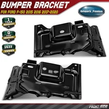 2Pcs Front Left & Right Bumper Mounting Plate Brackets for Ford F-150 2015-2020