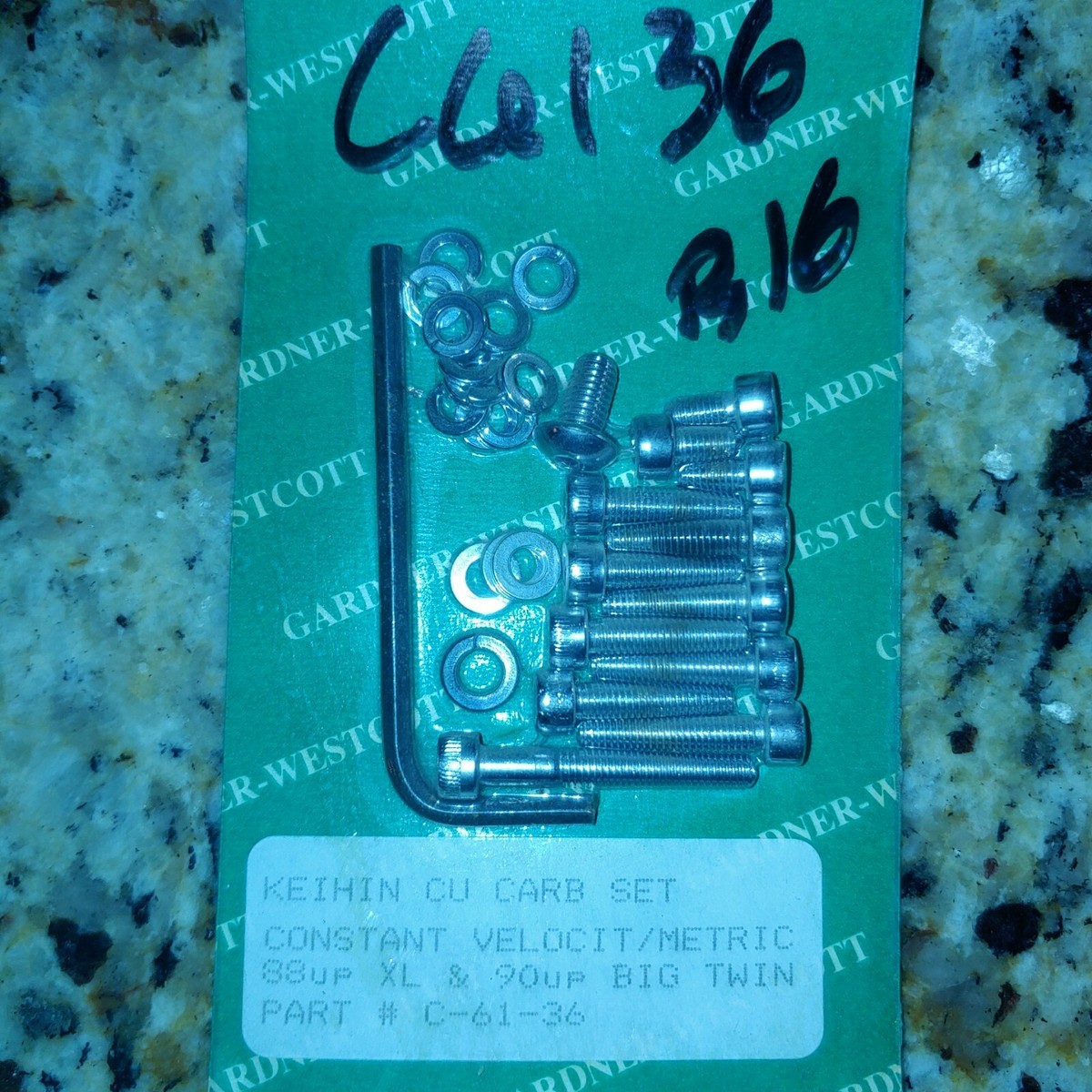 keiページ GARDNER-WESTCOTT Keihin Carburetor CV Screw Kit # C-61-36 for sale