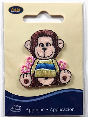 Wright's Monkey 1 1/2'' x 1 1/2'' Iron On Applique wp-392