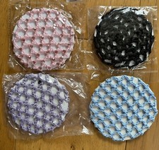 Lot Of 4 Hair Bun Cover with Acrylic Stones for Dance Class or Performance
