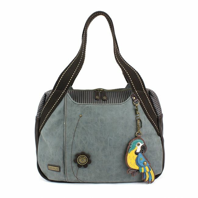New Chala Bowling Tote Shoulder Large Bag Indigo Blue Pleather PARROT Coin Purse eBay