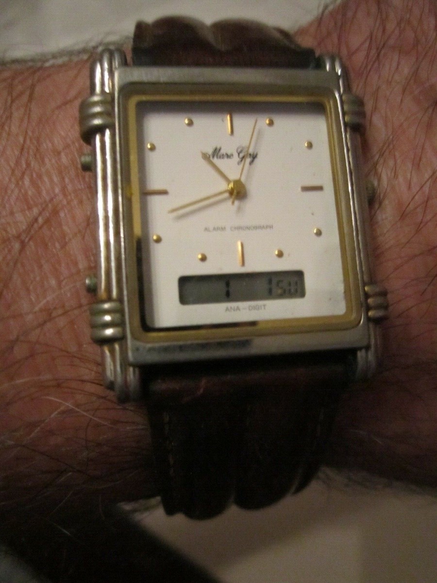 VINTAGE MARC GAY ALARM CHRONOGRAPH DIGITAL WATCH - TANK DESIGN