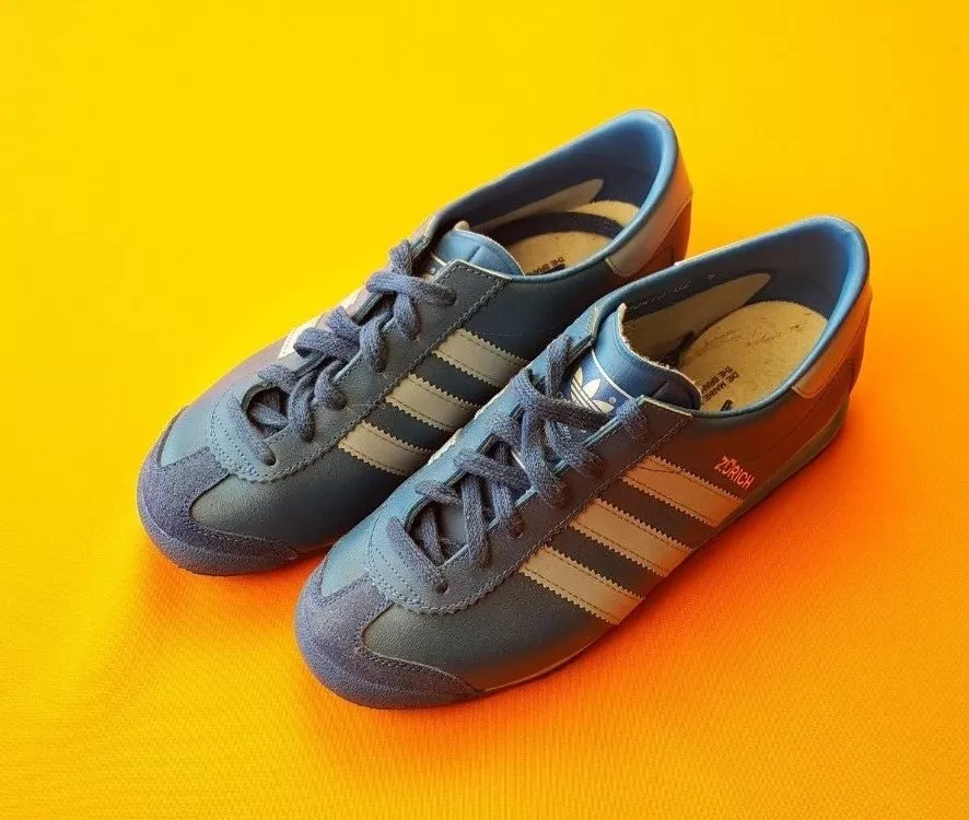 Adidas Shoes Zurich 70 s 80 s Size 5 Retro Vintage Blue Football