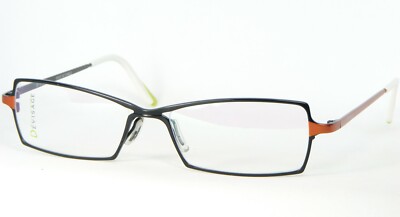 DEVISAGE 1004 C3 BLACK /ORANGE UNIQUE RARE EYEGLASSES GLASSES 51-17-140mm France
