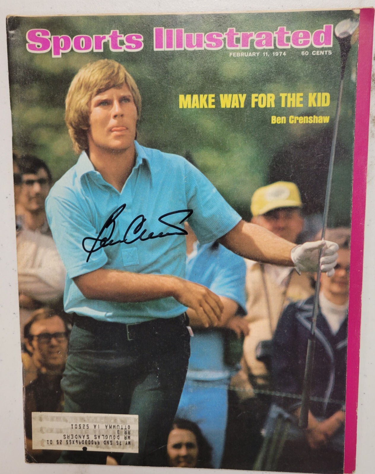 Ben Crenshaw Autographed Signed Sports Illustrated 2/11/74 Beckett Masters Golf Longhorns 