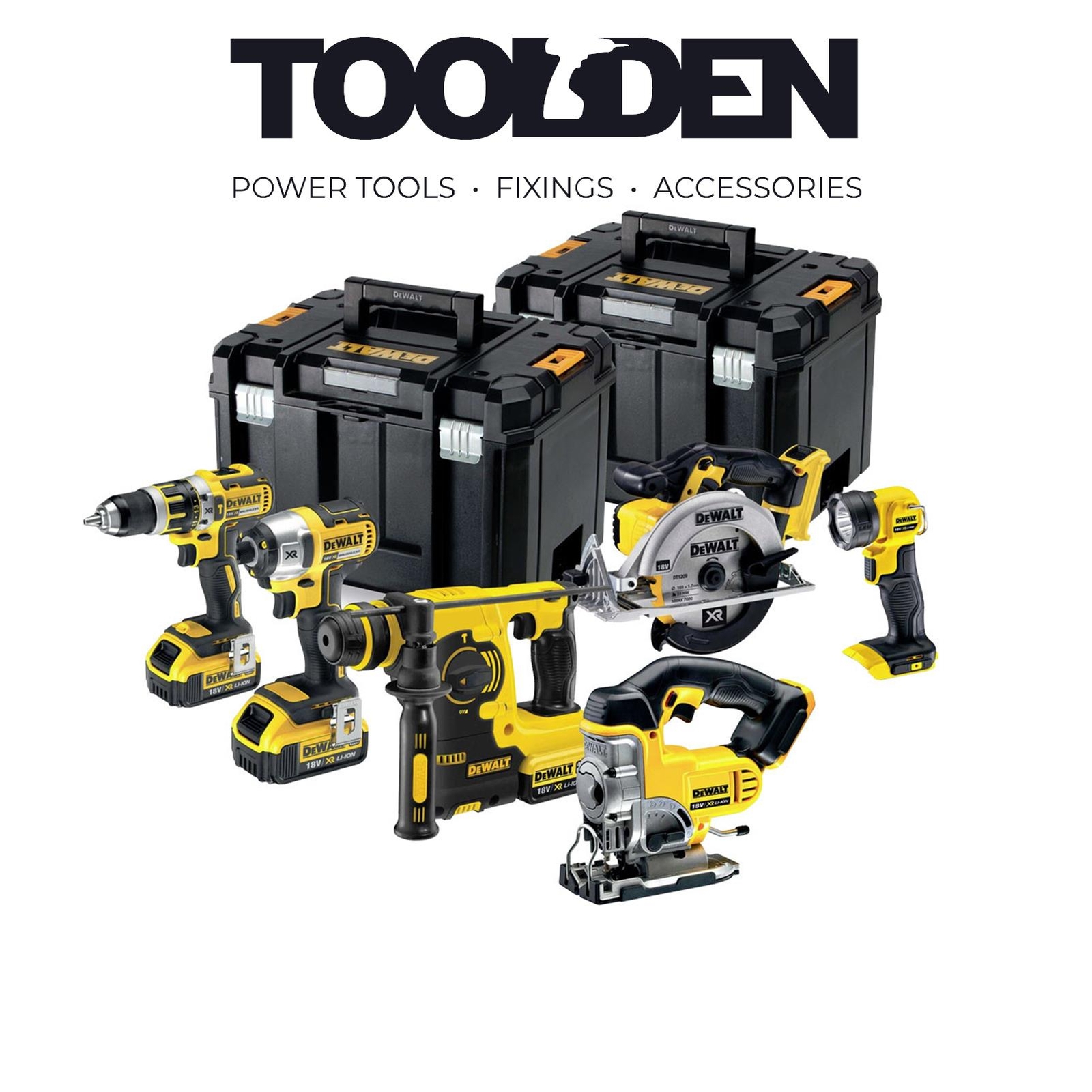 DeWalt DCK699M3T-GB 18V XR Cordless 6pc Kit with 3x 4.0Ah Batteries
