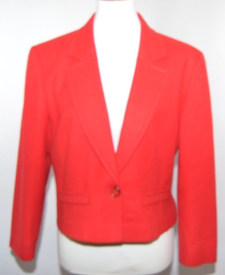 VTG Pendleton 100% Pure Wool Solid Red Single But… - image 1