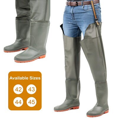 Nylon Oberschenkel Hüft Wathose Wasserdicht Fliegen Friedfischangeln Muck Wader Overknee Stiefel