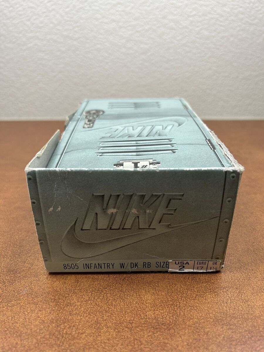 VTG 1985 Nike Infantry Shoes Infant 2 OG Box 8505 1980's VTG 1985 Nike Infantry Shoes Infant 2 OG Box 8505 1980's