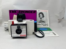 Vintage Polaroid The Swinger Land Camera Model 20 With Box And Manual UNTESTED