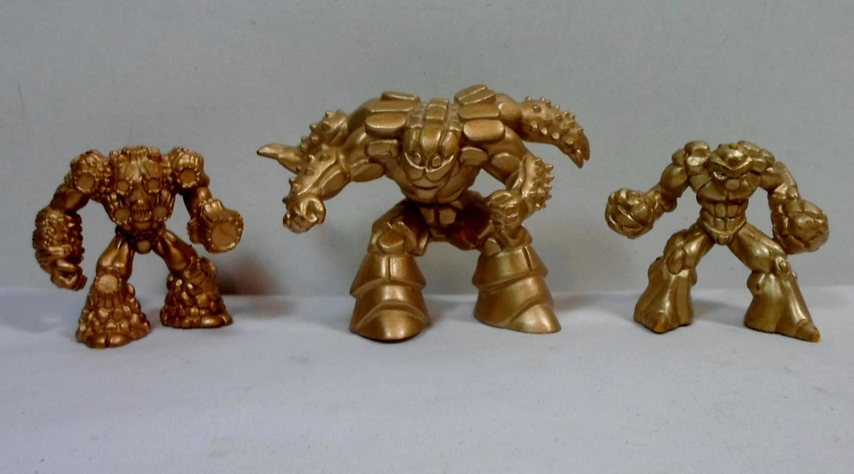 GIOCHI PREZIOSI GORMITI LOT OF 3 GOLDEN ACTION FIGURES RARE GOLD SERIES E