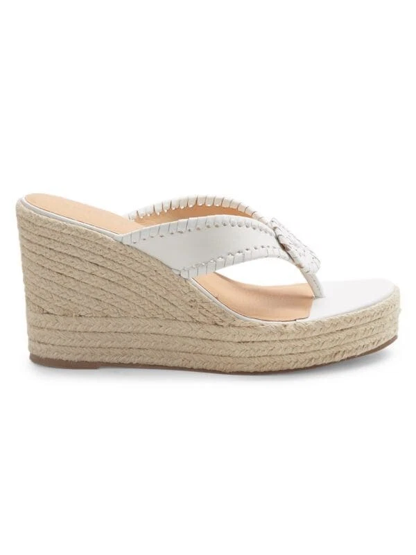 Jack rogers hotsell white wedges