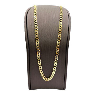 18ct 18K Yellow Gold Italian Curb Chain Necklace Grams