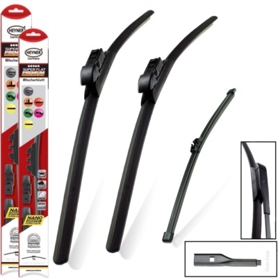 Fits VW T-Roc 2017-2022 Heyner Super Flat Premium Wiper Blades HSF26''19''13''G