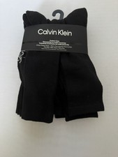 Calvin Klein Men's 5-Pairs Cushion Crew Socks. Grey Calvin Klein Text Logo