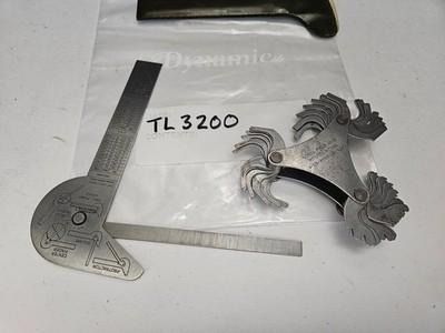 2- GENERAL #251 SCREW PITCH GAGE & #16 4 IN 1 DRILL POINT, PROTRACTOR (TL3200)