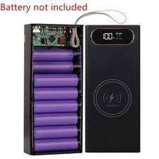 16-Slot 18650 Wireless Free Charge Power Bank Case Shell Box DIY Fast Charge.