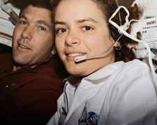 NASA Astronauts Julie Payette and Rick Husband - 8x10 Photo On 8.5x11 #1848