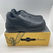 Thorogood Toro-Flex Slip On Safety Shoes Mens 10 M 804-6133 Black Work Wear New