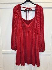 Meritt Women’s Red Velvet Long Sleeve Dress Size 3X