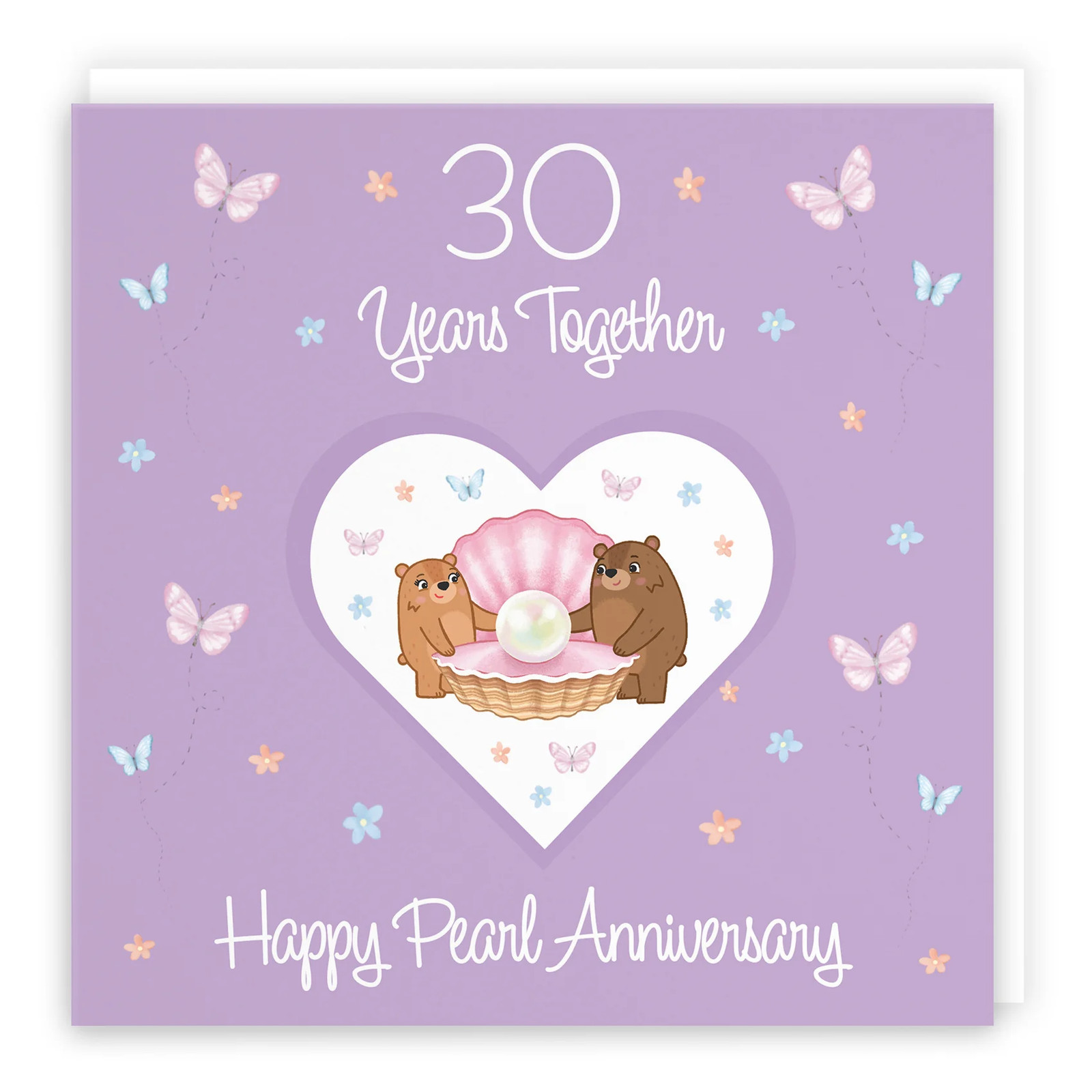 30th Anniversary Card Pearl Romantic Meadows