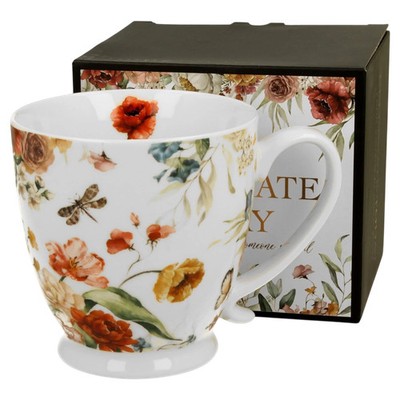 Romantisch DUO Porcelain Becher Tasse Celebrate Today   Blumenmotiv
