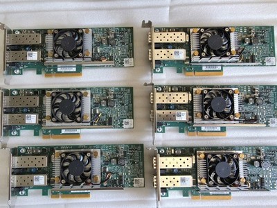Lot of 6 - Dell Y40PH Broadcom 2-Port 10Gb Network Interface Card - Low Profile
