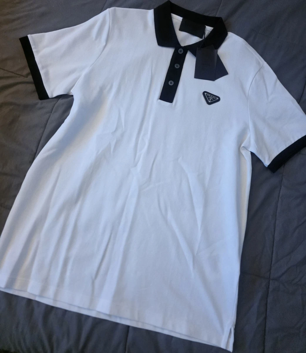 トップス PRADA SPORT Nylon L/S Polo size 48 ROUPA_PRADA_LOGO_COTTON_AND_NY
