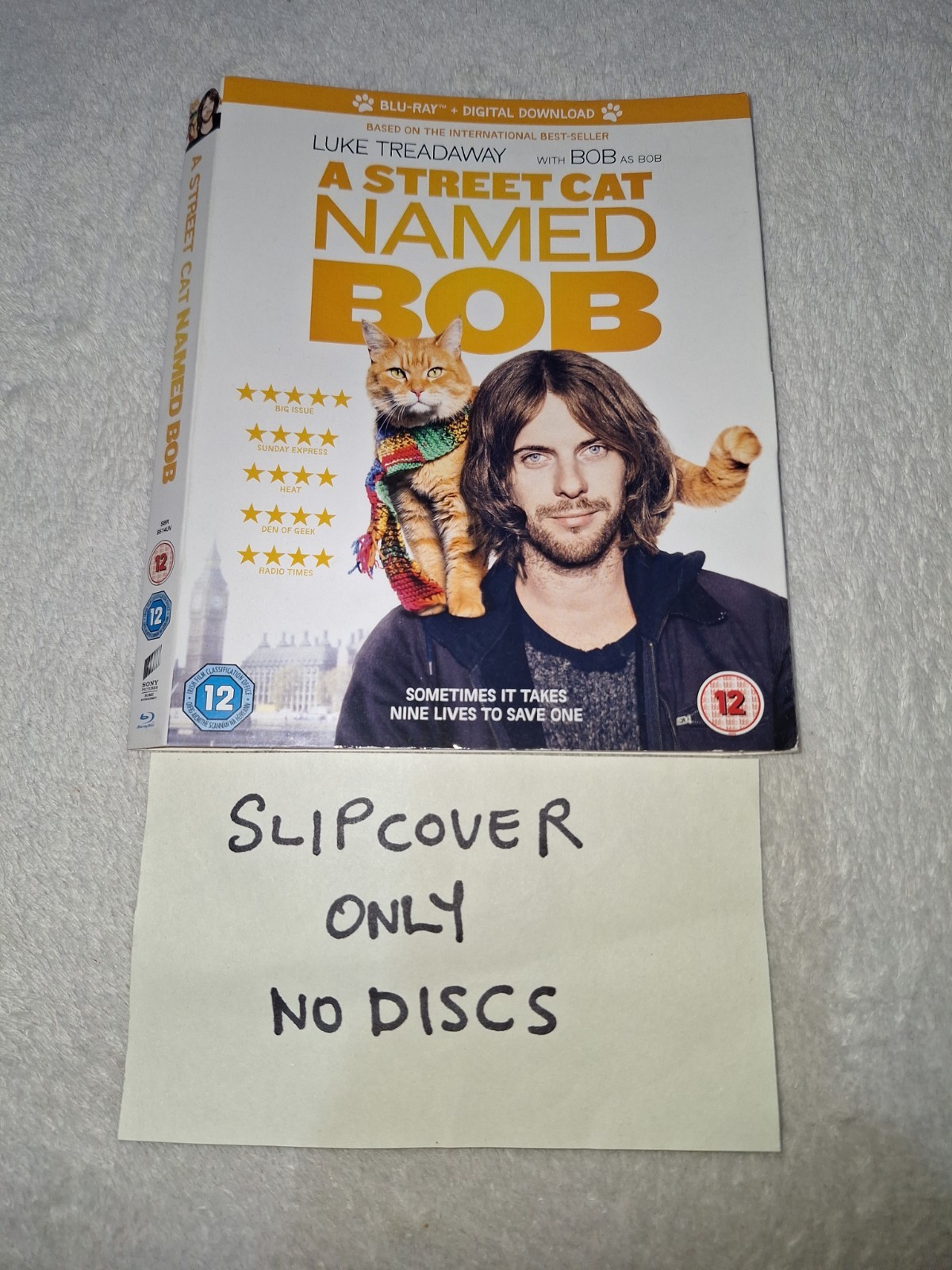 A Street Cat Named Bob. Blu Ray. Slipcover Only. No Discs Included.