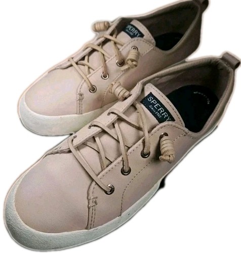 Sperry Top Sider Crest Sneaker Women 10M Pink Leather STS82372 Soft Barbie[7A - Afbeelding 4 van 15