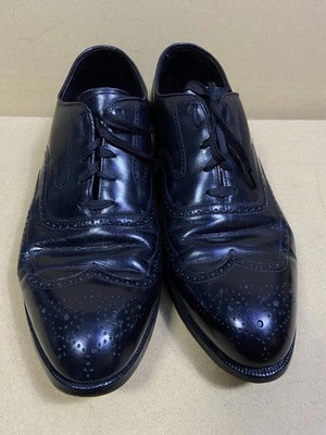 Johnston & Murphy Bradford Wingtip Mens Size 9.5 Black Dress Shoes 152641