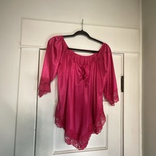 Vintage 1970  s Jill Andrea Women  s Lingerie Pink Lace Lingerie Top