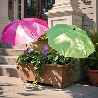 Adjustable 40'' Garden Plant Umbrella Shade Cover for Outdoor Use