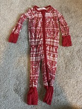 Little Sleepies Reindeer Cheer Bamboo Zippy Size 3-6 Months