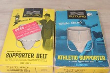Pair Vintage 1960s Futuro Athletic Supporter Jockstrap NEW NOS In Box Wide Band