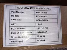 ecoflow 400w ef-flex-400 solar panel NEW